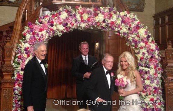 Hugh Hefner Wedding Officiant at the Playboy Mansion