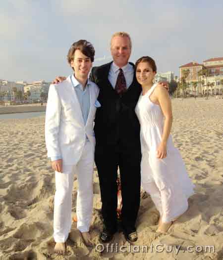 This officiant performs many beach weddings all over Southern California