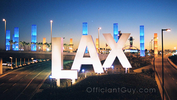 LAX Los Angeles airport sign